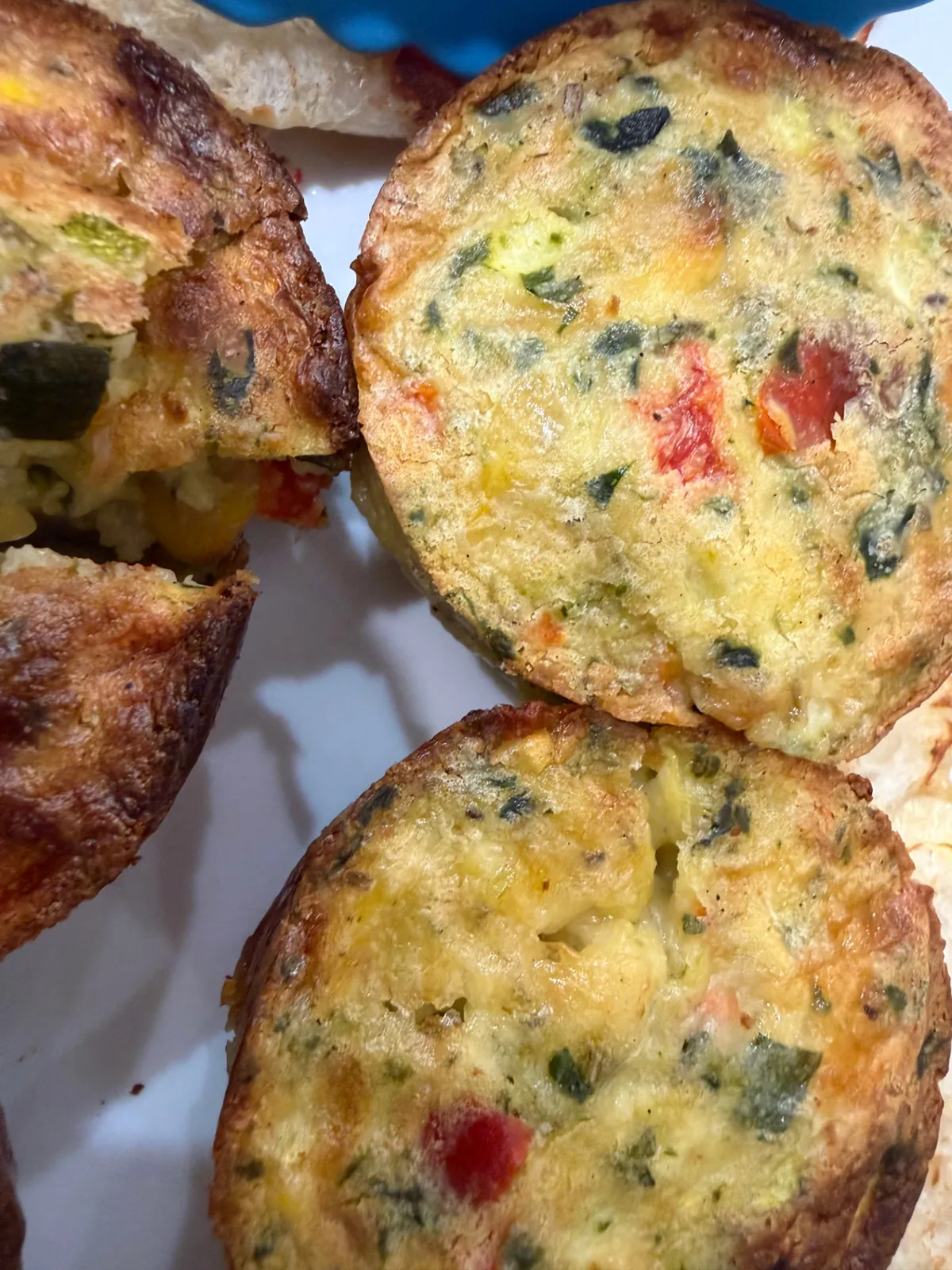 Mini vegetable and cheese frittatas