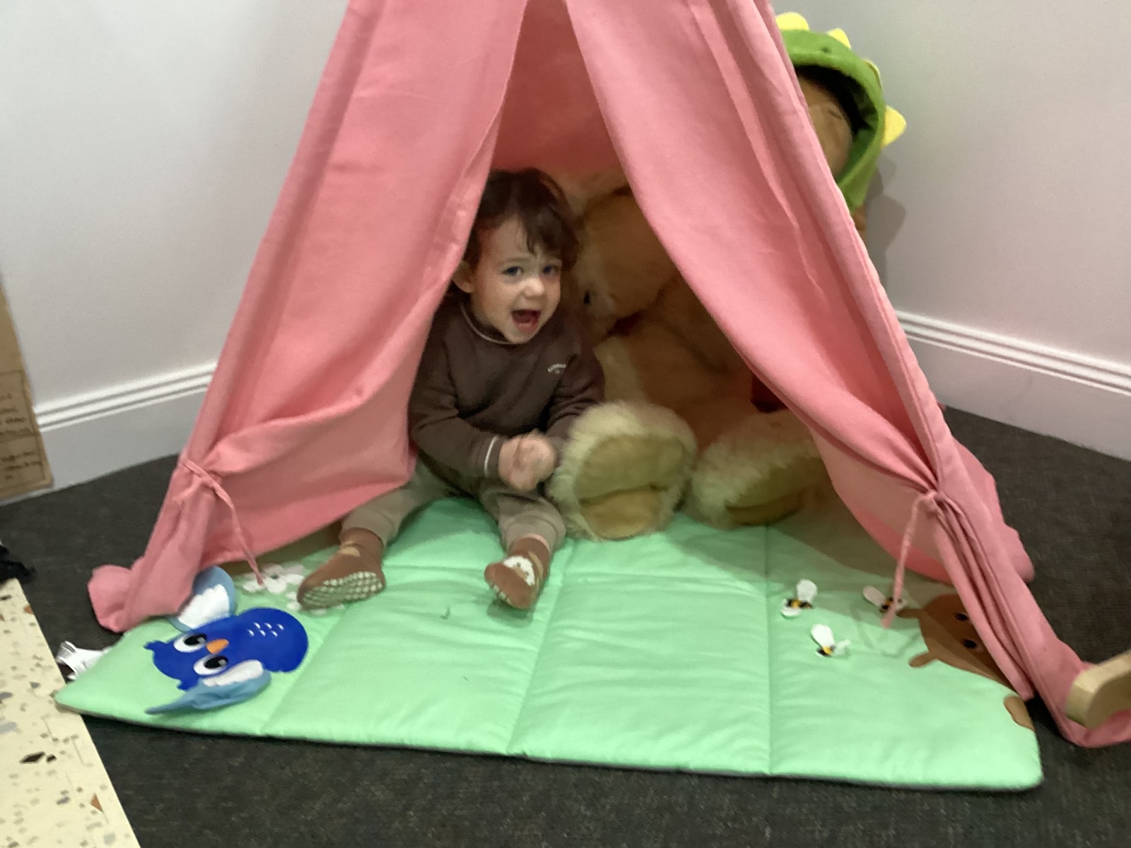 Cozy quiet corner in the teepee