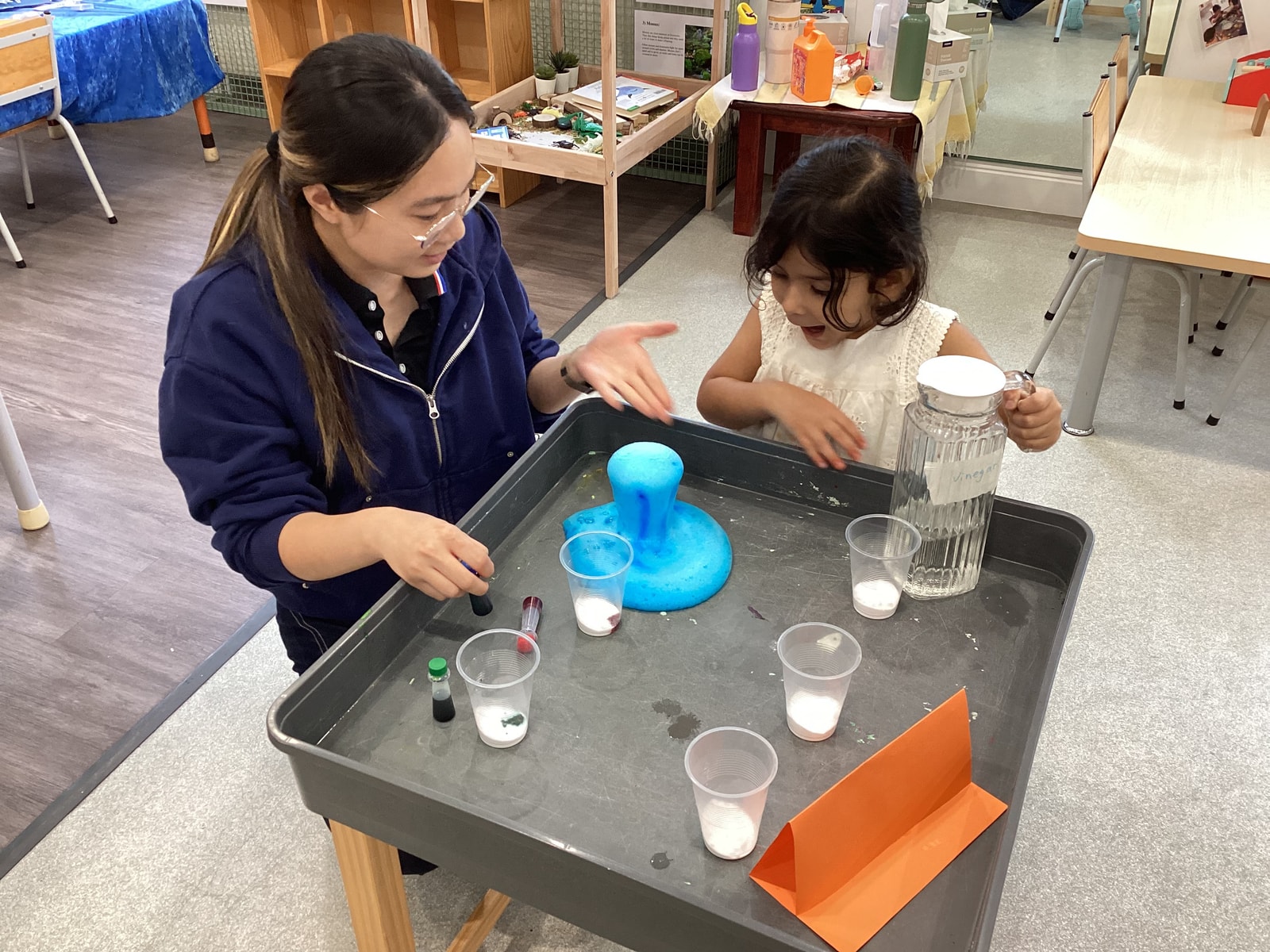 Children exploring an inquiry-based mathematics investigation
